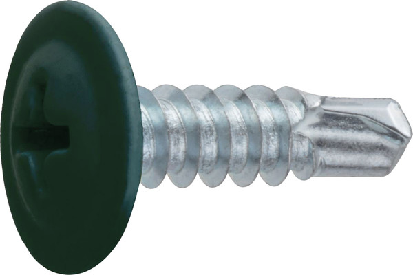 Изображение товара Саморез Starfix Со сверлом 4.2х19 прессшайба / SM-18343-12000 (12000шт, оцинкованный, RAL 6005 зеленый мох)