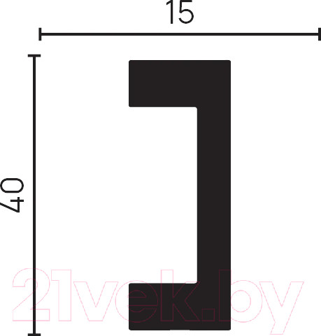 Изображение товара Молдинг Decor-Dizayn 618-25 (40x15x3000)