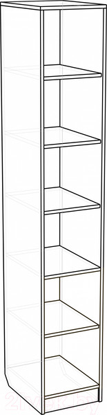 Изображение товара Стеллаж Премиум Смарти открытый без фотопечати (белый)