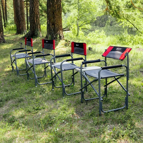 Изображение товара Кресло складное Nisus T-N-DC-07Т-PS-GRD (серый/красный/черный)