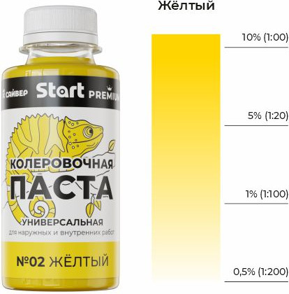 Изображение товара Колеровочная паста START Х2 (100мл, желтый)