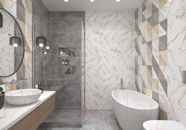 Изображение товара Плитка Beryoza Ceramica Capella серый (500x250)