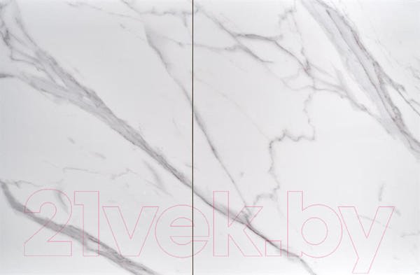 Изображение товара Обеденный стол Halmar Osman 160-220x90x77 (белый мрамор/черный)