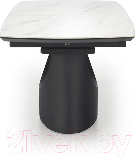 Изображение товара Обеденный стол Halmar Osman 160-220x90x77 (белый мрамор/черный)