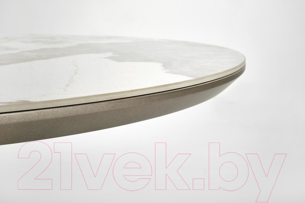 Изображение товара Обеденный стол Halmar Robinson 160-200x90x76 (бежевый мрамор/капучино/черный)