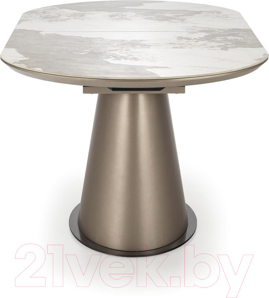 Изображение товара Обеденный стол Halmar Robinson 160-200x90x76 (бежевый мрамор/капучино/черный)