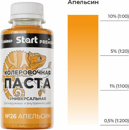 Изображение товара Колеровочная паста START Х26 (100мл, апельсин)