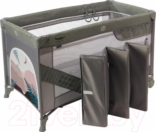 Изображение товара Кровать-манеж Martin Noir Snooze (Mont Blanc Grey)
