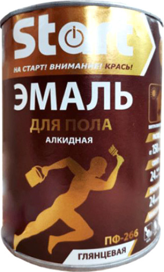 Изображение товара Эмаль START Для пола ПФ-266 (800г, золотисто-коричневый)