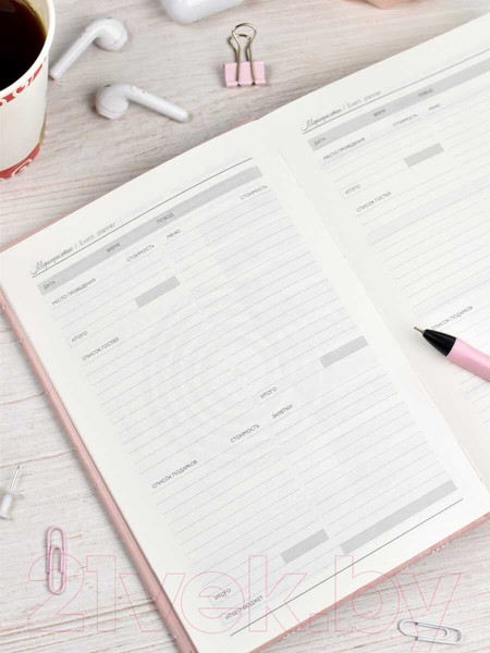 Изображение товара Ежедневник Escalada Лайка / 63966 (164л, розовый)