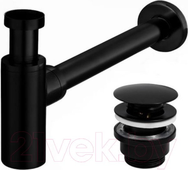 Изображение товара Сифон REA Click Clack A5215 (черный матовый)