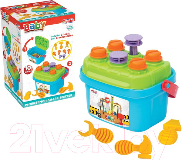 Изображение товара Развивающий игровой набор Dede Логика с молоточком / 03416