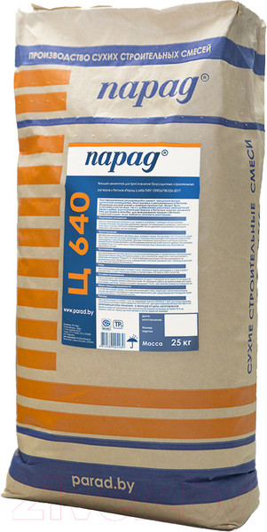 Изображение товара Цемент Парад Для приготовления строительных растворов и бетонов Ц 640 (25кг)