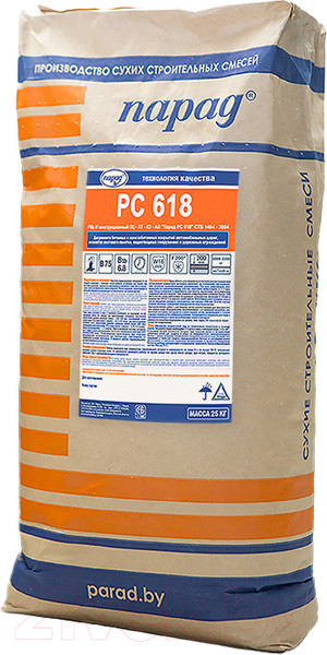 Изображение товара Смесь для ремонта бетона Парад РМд IV Конструкционный ПЦ-БТ-КЗ-АП РС 618 (25кг)