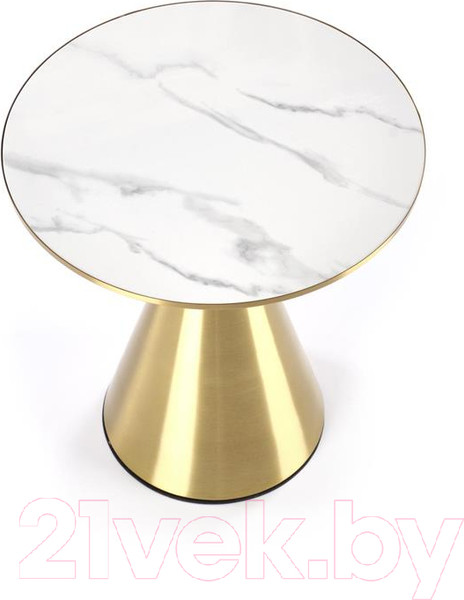 Изображение товара Журнальный столик Halmar Tribeca (белый мрамор/золотой)