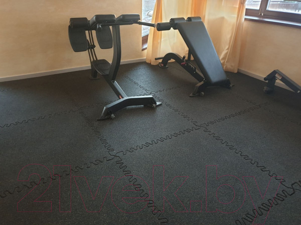 Изображение товара Резиновая плитка Rubtex Mats Puzzle 1000x1000x25 (серый)