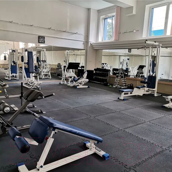 Изображение товара Резиновая плитка Rubtex Mats Puzzle 1000x1000x25 (серый)