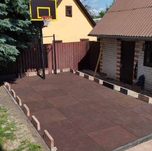 Изображение товара Резиновая плитка Rubtex Mats Games 1000x1000x40 рельеф (зеленый)