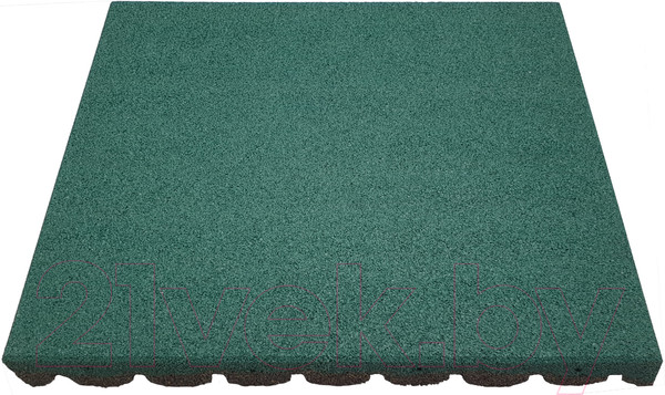 Изображение товара Резиновая плитка Rubtex Classic 500x500x40 рельеф (зеленый)