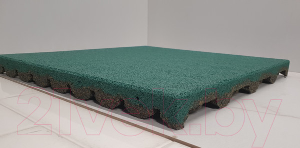 Изображение товара Резиновая плитка Rubtex Classic 500x500x40 рельеф (зеленый)