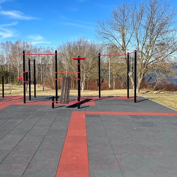 Изображение товара Резиновая плитка Rubtex Classic 500x500x40 рельеф (зеленый)