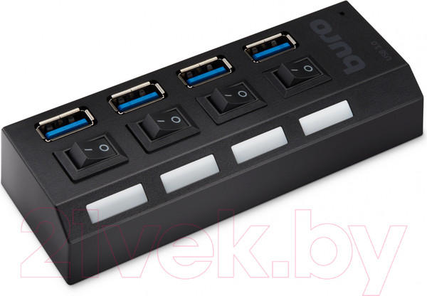 Изображение товара USB-хаб Buro BU-HUB4-U3.0-L (черный)