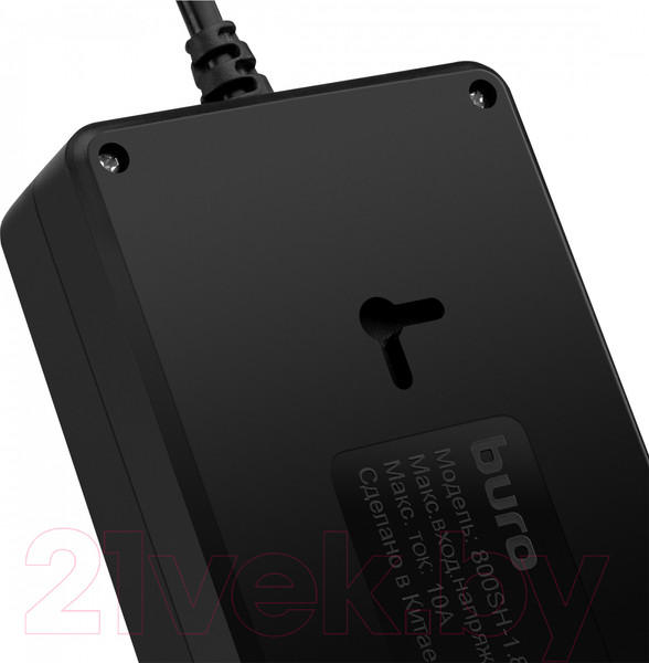 Изображение товара Сетевой фильтр Buro 800SH-1.8-B (черный)