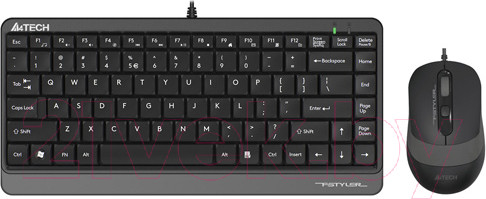 Изображение товара Комплект клавиатура и мышь A4Tech Fstyler F1110 (черный/серый)