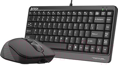 Изображение товара Комплект клавиатура и мышь A4Tech Fstyler F1110 (черный/серый)