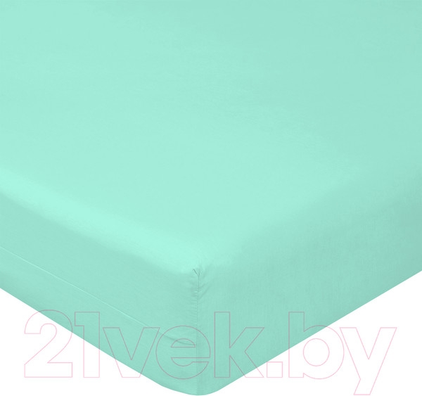 Изображение товара Простыня Luxsonia Поплин на резинке 200x200 / Мр0040-9 (ментоловый)