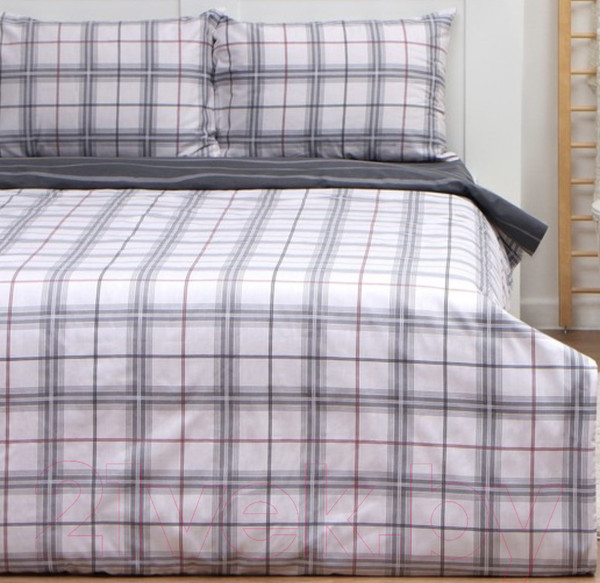 Изображение товара Комплект постельного белья Love Life Серая клетка Евро / 9861645