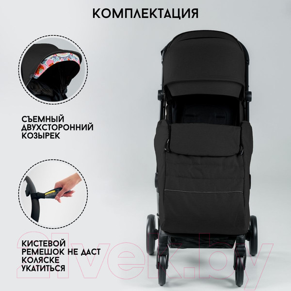 Изображение товара Детская прогулочная коляска Bubago Axi / BG 115-1 (черный)