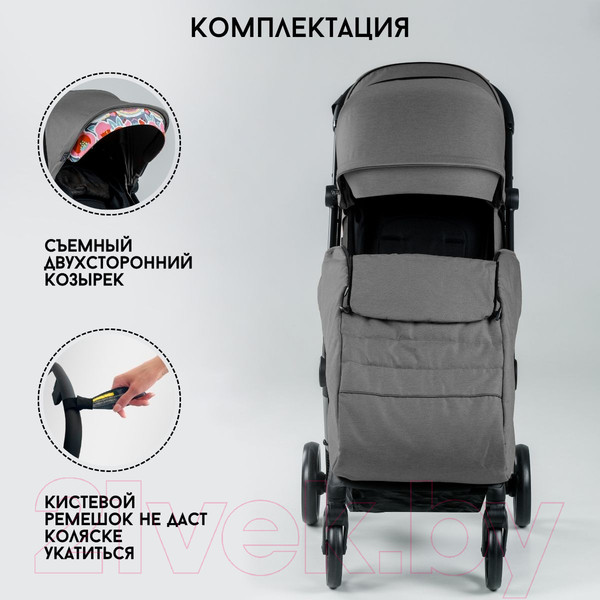 Изображение товара Детская прогулочная коляска Bubago Axi / BG 115-2 (серый)