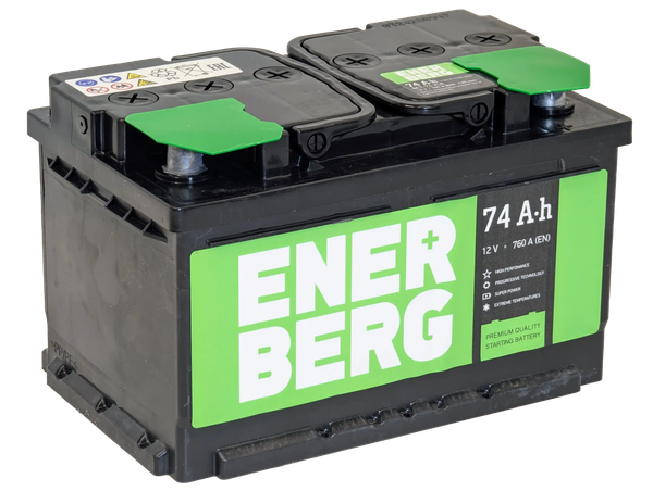 Изображение товара Автомобильный аккумулятор Enerberg 6СТ-74VLR R+ 760A (74 А/ч)