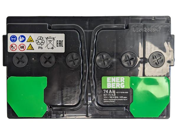 Изображение товара Автомобильный аккумулятор Enerberg 6СТ-74VLR R+ 760A (74 А/ч)