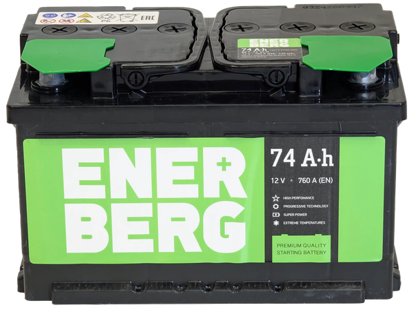 Изображение товара Автомобильный аккумулятор Enerberg 6СТ-74VLR R+ 760A (74 А/ч)