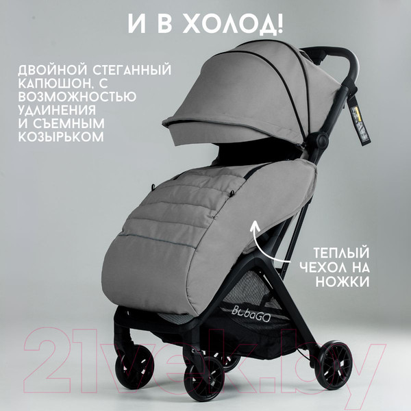 Изображение товара Детская прогулочная коляска Bubago Luna / BG 116-3 (серый)