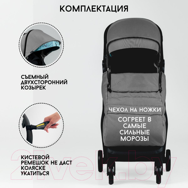 Изображение товара Детская прогулочная коляска Bubago Luna / BG 116-3 (серый)
