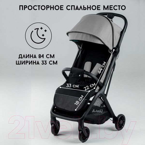 Изображение товара Детская прогулочная коляска Bubago Luna / BG 116-3 (серый)