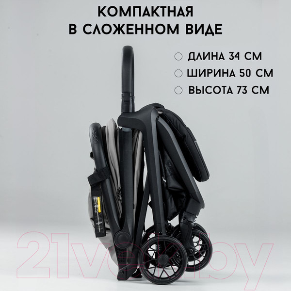 Изображение товара Детская прогулочная коляска Bubago Luna / BG 116-3 (серый)
