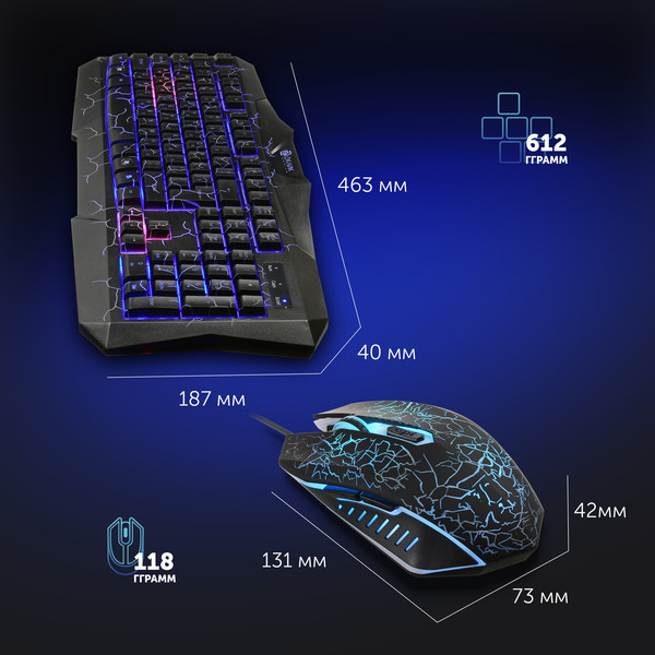 Изображение товара Набор игровых устройств Оклик HS-HKM100G Imperial (черный)