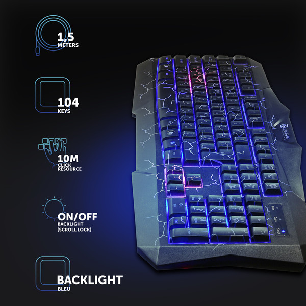 Изображение товара Набор игровых устройств Оклик HS-HKM100G Imperial (черный)