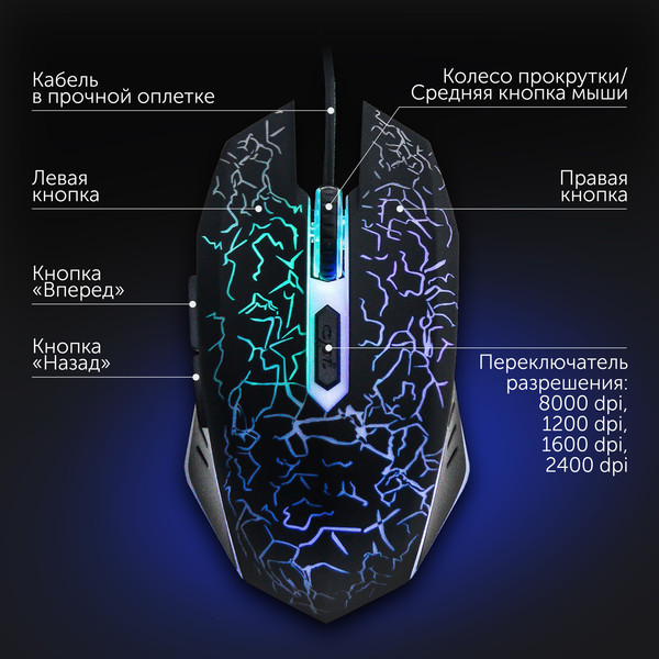 Изображение товара Набор игровых устройств Оклик HS-HKM100G Imperial (черный)