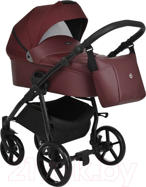Изображение товара Детская универсальная коляска Tutis Novo 2 в 1 / 1142220 (кожа/Burgundy)