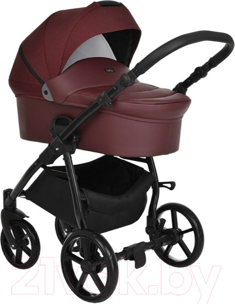 Изображение товара Детская универсальная коляска Tutis Novo 2 в 1 / 1142220 (кожа/Burgundy)