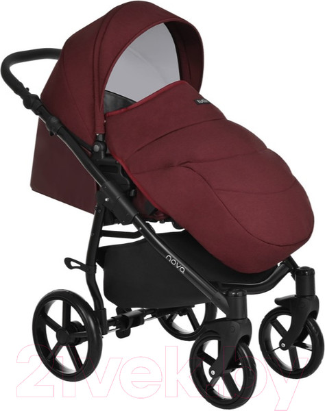 Изображение товара Детская универсальная коляска Tutis Novo 2 в 1 / 1142220 (кожа/Burgundy)