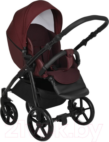 Изображение товара Детская универсальная коляска Tutis Novo 2 в 1 / 1142220 (кожа/Burgundy)