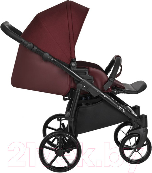 Изображение товара Детская универсальная коляска Tutis Novo 2 в 1 / 1142220 (кожа/Burgundy)