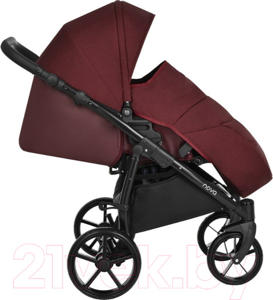 Изображение товара Детская универсальная коляска Tutis Novo 2 в 1 / 1142220 (кожа/Burgundy)