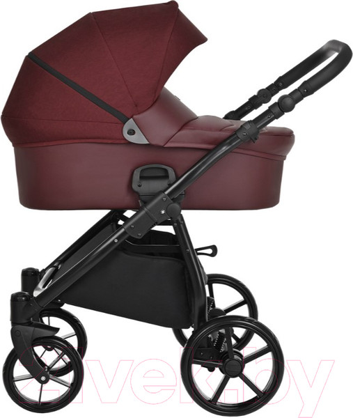 Изображение товара Детская универсальная коляска Tutis Novo 2 в 1 / 1142220 (кожа/Burgundy)